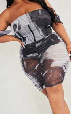 Plus Black Abstract Smoke Print Mesh Bardot Bodycon Dress -Goremje Style 39af71d3fd2f4759a06bb8e67141b6da15e7e323 cnc9587 4