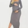 Maternity Slate Ribbed Long Sleeve Side Split Maxi Dress 1 Maternity Slate Ribbed Long Sleeve Side Split Maxi Dress -Goremje Style 39ec83de2f9cbadf7e3333a089a4aae6643c2024 cmp4022 1
