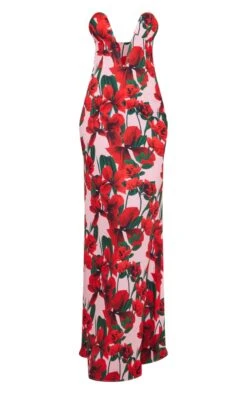 Tall Pink Floral Print Plunge Maxi Dress -Goremje Style 3a5854b020234734c685b2feee4fd16e24704f3d cnd3421 5