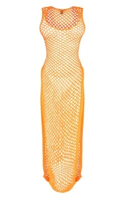 Shape Orange Crochet Knit Split Side Maxi Dress -Goremje Style 3bc9c022d17d121c63acc0f09ef4944e6b064154 cne3648 5