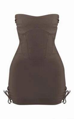 Petite Khaki Lace Up Detail Fitted Bodycon Dress -Goremje Style 3c05090b86f50bbec3174b05fde0ac98808a1b1b cnd4172 5