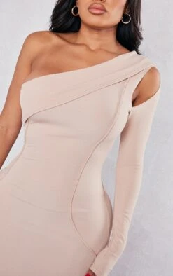 Shape Stone Seam Detail Asymmetric One Sleeve Mini Dress -Goremje Style 4012a30be952a2c43f53c764e7b5615e6809ca81 cnd7473 4