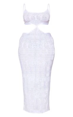 Shape White Textured Cut Out Strappy Maxi Dress -Goremje Style 4146bd03be0b09ab93c7549d7161a02ce980de9e cne0368 5
