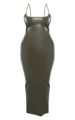 Shape Khaki Pu Strappy Midaxi Dress -Goremje Style 414c24c4e1fb363e355bd6f4ed14f66175d4c882 cnb7627 5