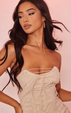 Petite Stone Lace Up Mini Dress -Goremje Style 4457c1cb88d6121ecb348014a488b3283305182a cne2138 4