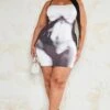 Plus Black Body Print Strappy Bodycon Dress -Goremje Style 4e4361bb5f7964b676ab6f41d8c5c1b72f67b7a1 cne0662 1