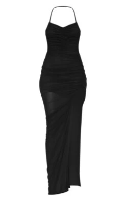 Tall Black Mesh Ruched Maxi Dress -Goremje Style 4f14998573f313ce2abfd5514666cf562d2b2069 cnd7267 5