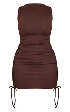 Shape Chocolate Brown Rib Ruched Side Sleeveless Bodycon Dress 11 Shape Chocolate Brown Rib Ruched Side Sleeveless Bodycon Dress -Goremje Style 4fe8e7e03817ac612bc2bd9ec918b9b77e470dfd cmo7342 5