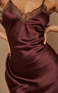 Petite Chocolate Lace Satin Slip Dress -Goremje Style 506490f7ab88cc3189419b412967618385c3ab09 cnd3151 4
