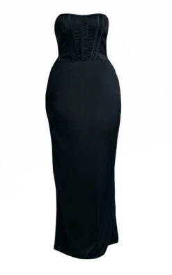 Plus Black Satin Corset Bandeau Maxi Dress -Goremje Style 52b306a1ccd7963e14846873250af3cd8521453e cnc5105 5