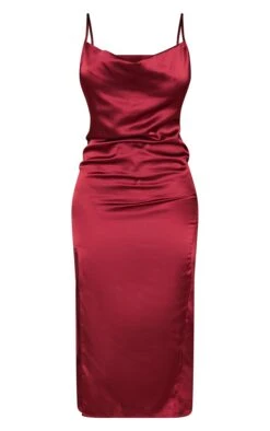 Petite Burgundy Strappy Satin Cowl Midi Dress -Goremje Style 55519fb7794520ae6cf4fa8a5ca94a8c46d136c9 cmv0981 6