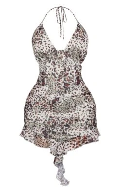 Petite Brown Leopard Print Corset Detail Mini Dress -Goremje Style 56ef858309169ee29fc002b387edfd3a910a813e cne2095 5