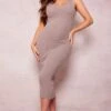 Maternity Taupe Knitted V Neck Midi Dress 2 Maternity Taupe Knitted V Neck Midi Dress -Goremje Style 57202160f178ddf57a49095ee13ff4340b7b93ee cne7338 1