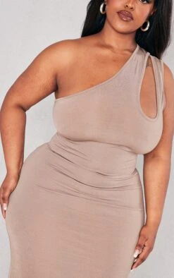 Plus Taupe One Shoulder Cut Out Midaxi Dress 9 Plus Taupe One Shoulder Cut Out Midaxi Dress -Goremje Style 575403b1054659029cb16ff8cea715a749af96df cnd2476 4
