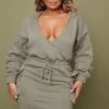 Shape Sage Khaki Plunge Utility Wrap Pocket Sweater Dress -Goremje Style 5782bf4394375e8280cba1adc0fd50a595eb1d06 cnc5040 1