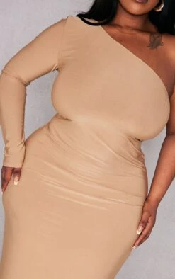 Plus Stone Slinky One Shoulder Midi Dress -Goremje Style 57f0a102fc49de027aaf5da35bc7b0dd5ef9e31d cnd2775 4