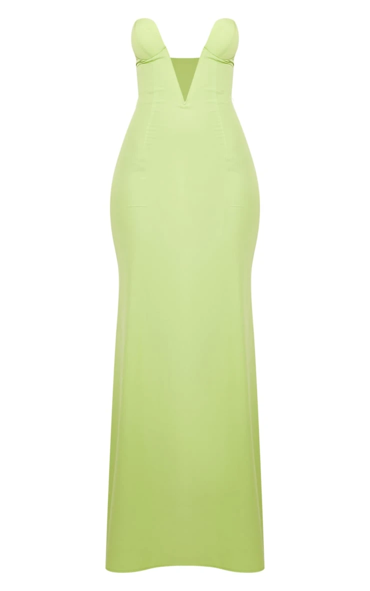 Tall Lime Plunge Maxi Dress 7 Tall Lime Plunge Maxi Dress - Image 5