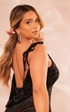 Shape Black Devore Tie Detail Maxi Dress -Goremje Style 5e2960028c40ddd75c5a623a4b47244cf40c6528 cne0467 4