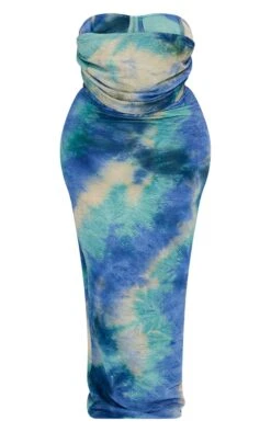 Plus Blue Tie Dye Print Drape Corset Maxi Dress -Goremje Style 63cb033f211ad1720e53b2e1fa550dcdfb17c56d cnd5031 5