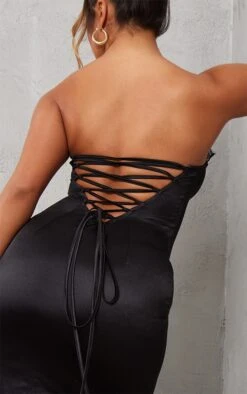 Shape Black Satin Lace Trim Tie Back Maxi Dress -Goremje Style 669e238f1dbecf362ba3774b3c78936bd25feac3 cnc4679 4