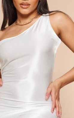 Shape White Stretch Satin Strappy Backless Bodycon Dress -Goremje Style 69ec780db98030ac4a99a6ea320f6df8355ffb69 cne0382 4