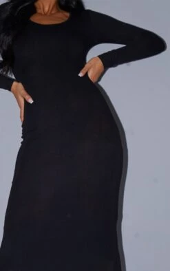 Tall Black Long Sleeve Jersey Maxi Dress -Goremje Style 6b50d66403e8e219e4b08524df84dd88eb00ac79 cme1965 5