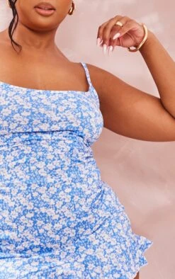 Plus Blue Floral Lace Up Back Beach Dress -Goremje Style 6ddeaf83736d2caade98025fa788ca6f5da11473 cnd4997 4