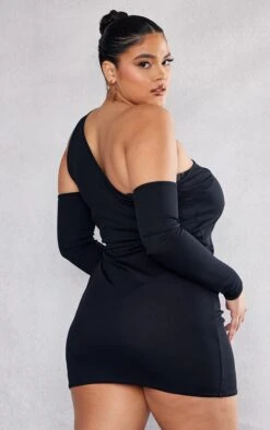 Plus Black Rib Cut Out Cold Shoulder Bodycon Dress -Goremje Style 6f7973ef7bc4e4e618a419242537c5194ba74d50 cnd2532 2