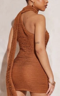 Petite Brown Textured Ruched Mini Dress 10 Petite Brown Textured Ruched Mini Dress -Goremje Style 6f7d5ce92804784b2e0f3e8c30df474f2451fced cne2231 4