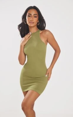 Petite Sage Contour Rib Racer Neck Bodycon Dress -Goremje Style 6f89db60b07d55271bdfb11ddd99ea798acfe2a8 cnd7137 3