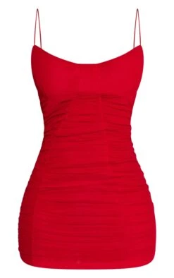 Shape Red Mesh Cup Detail Extreme Ruched Bodycon Dress -Goremje Style 70001171130fc289ae422c04a189bfde2135bd76 cna8704 5