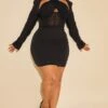 Plus Black Corset Cross Front Bodycon Dress -Goremje Style 71551f031f042ccf16a76fd2483a4f0557b57019 cmu5481 1
