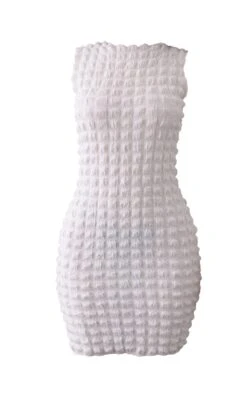 Petite Ivory Bubble Jersey Sleeveless Mini Dress -Goremje Style 71de1d8f50d4555b96447dbc3e6b4d2b7a93a2a2 cnd0255 5