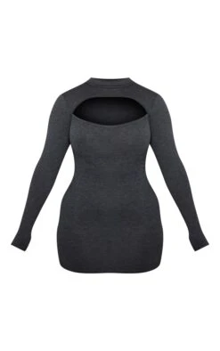 Shape Charcoal Jersey Cut Out Long Sleeve Bodycon Dress -Goremje Style 737bc0ab93de100c2d4f7d9e14d4eb594232a270 cnd0618 5