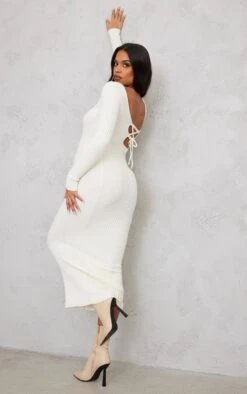 Maternity Cream Knitted Midaxi Tie Back Bodycon Dress 11 Maternity Cream Knitted Midaxi Tie Back Bodycon Dress -Goremje Style 73851ede4fe0f375373c314b469fa9b711ebfa6a cnd2821 1