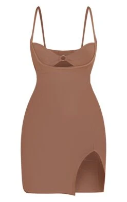 Shape Taupe Cut Out Slinky Ring Detail Strappy Bodycon Dress -Goremje Style 73e03b326226d2fb98ce26b3de918d4a5255fc48 cne0484 5