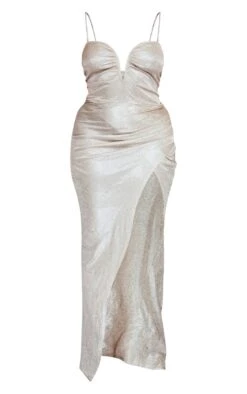 Plus Gold Diamante Strap V Bar Glitter Midaxi Dress -Goremje Style 75aad18c5c4e798f3311c33bd9f9c990228c427f cnb5230 5