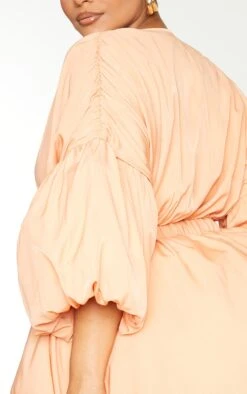 Plus Orange Puff Sleeve Puffball Hem Shift Dress -Goremje Style 76cd74bfeef68be9e5a1ce389016e93c109abaf3 cms2495 5