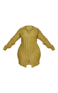 Plus Olive Plisse Shirt Dress -Goremje Style 79afa4f44ea11fa620014d661cb947ad0b9e2635 cmy8459 6