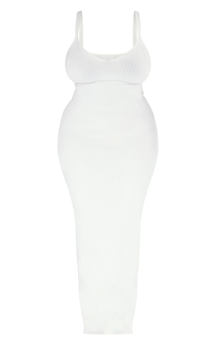 Plus Cream Maxi Knitted Dress 7 Plus Cream Maxi Knitted Dress - Image 5