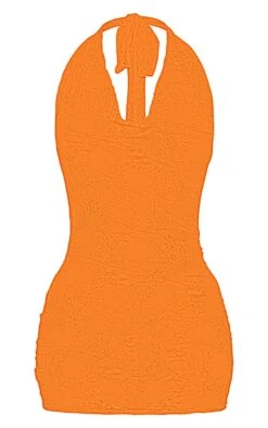 Petite Orange Halter Neck Lace Mini Dress -Goremje Style 7ddd06326fd09225cf767e1e1f439ee0669ef536 cne2183 5