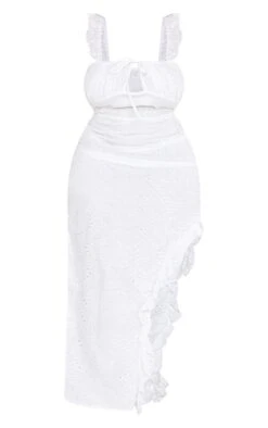 Plus White Broderie Anglaise Frill Detail Midi Dress -Goremje Style 7dfe3a2996a92c9cbf47158bfce0e5b88df98be0 cnd4857 5
