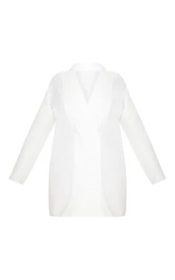 Plus White Oversized Blazer Dress -Goremje Style 8171ddb017a057ea75b8c50d7034dc389a3bdb7b clx2936 3