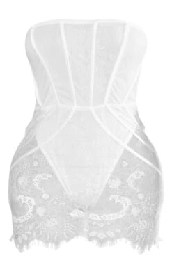 Shape White Lace Corset Mini Dress -Goremje Style 820cda66b3b50fc93775ec3bbaa5b539792dd110 cne0601 5