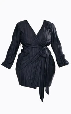 Plus Black Plisse Wrap Front Bodycon Dress 11 Plus Black Plisse Wrap Front Bodycon Dress -Goremje Style 83775b4040b0706e92e51181a54c72ab4b8d6790 cnd2783 5