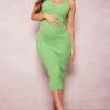 Maternity Green Knitted V Neck Midi Dress -Goremje Style 86c9132e7d293f3341bf2e393ffb176945d69322 cne7339 1