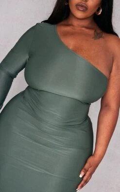 Plus Sea Green Slinky One Shoulder Midi Dress -Goremje Style 871d01882a611947b056dade328a8317183d20f4 cnd2776 4