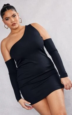 Plus Black Rib Cut Out Cold Shoulder Bodycon Dress -Goremje Style 8878e73a1ea3d42475b49d4da0bb7e3994230a36 cnd2532 4