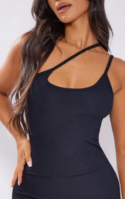 Petite Black Asymmetric Strap Mini Dress -Goremje Style 899fcac11db449b8dc8d82c42b5e13e0f89f7278 cmw7018 5