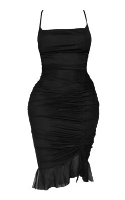 Shape Black Mesh Cowl Ruched Midi Dress -Goremje Style 8a8a4b6366f86f3d0c5c789feea0c4a336edf3ed cmz6196 6